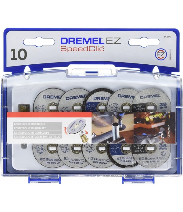 Kit d'Accessoires Dremel SC690 EZ SpeedClic - Coffret de Meules à